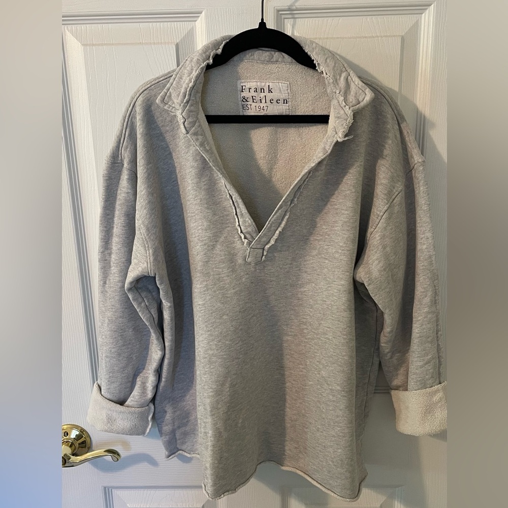 Frank and Eileen Patrick Popover - Triple Fleece Heather Grey size Large